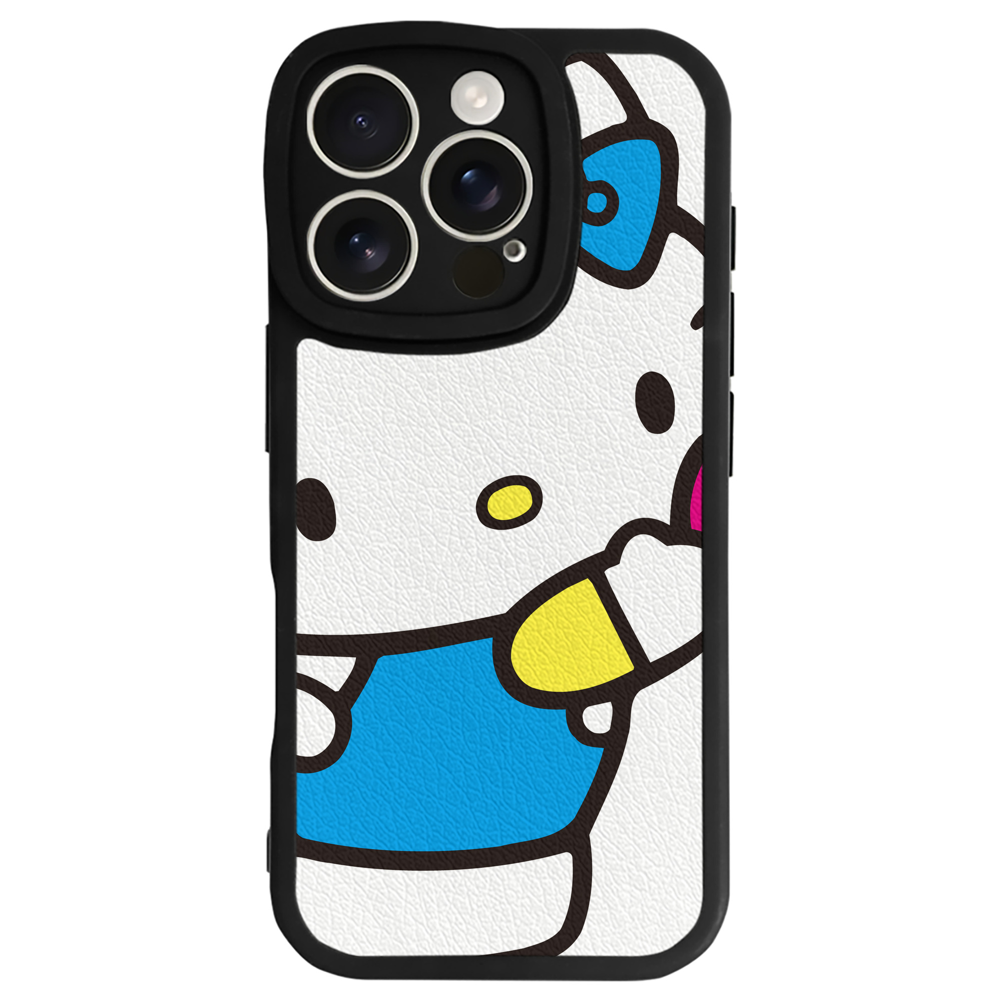 （画像用） Hello Kitty ハローキティ 【iPhone 16シリーズ対応】シリコンスマホケース（レザー調） 材質：シリコン